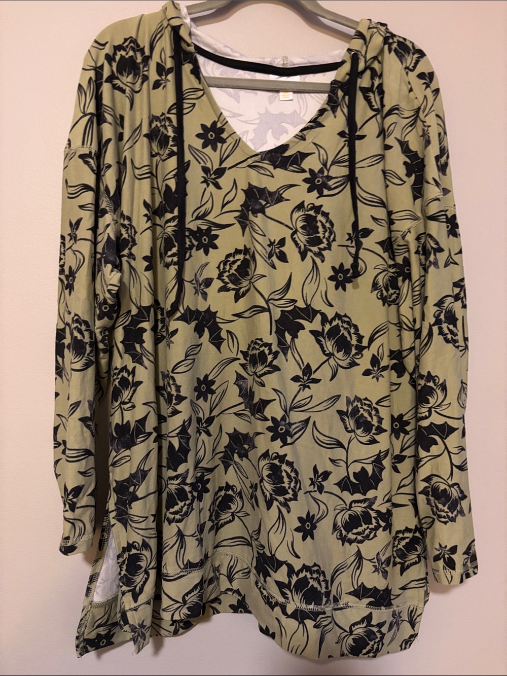 LuLaRoe Halloween Olive Green Floral Hoodie
